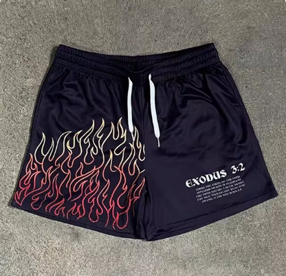 Y2K Graphic Gym Shorts for Men