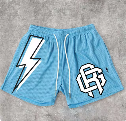 Y2K Graphic Gym Shorts for Men
