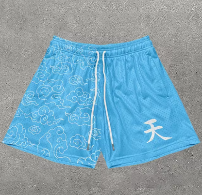 Y2K Graphic Gym Shorts for Men