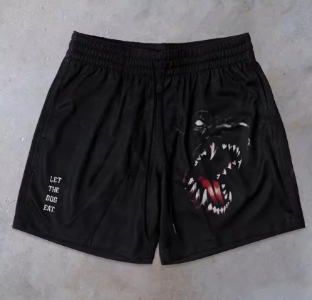 Y2K Graphic Gym Shorts for Men