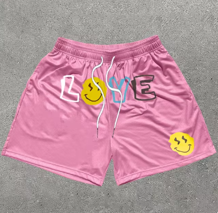 Y2K Graphic Gym Shorts for Men