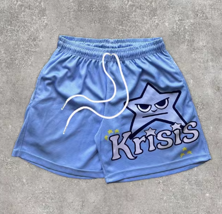 Y2K Graphic Gym Shorts for Men