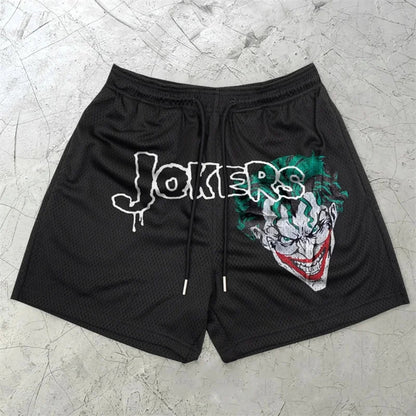 Y2K Graphic Gym Shorts for Men
